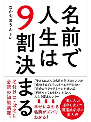 cover image of 名前で人生は9割決まる